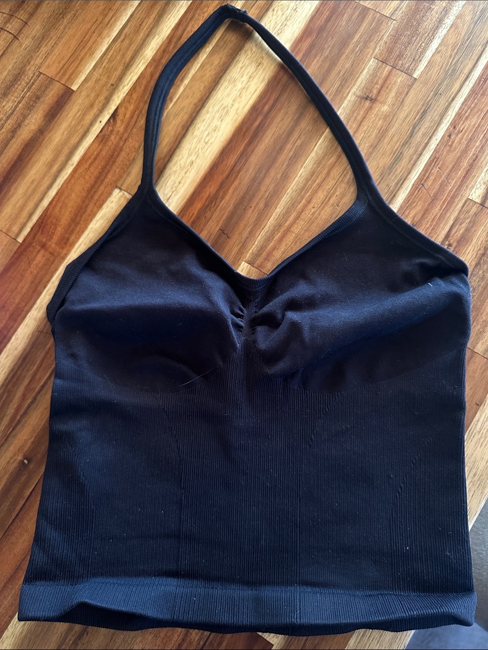 Urban outfitters Black Seamless Halter Crop Top